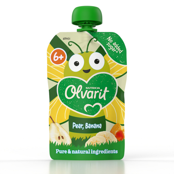 Olvarit Knijpfruit peer banaan 6m+