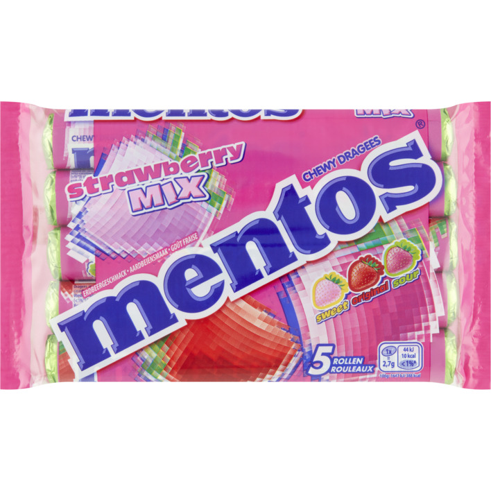 Mentos Strawberry mix 5-pack