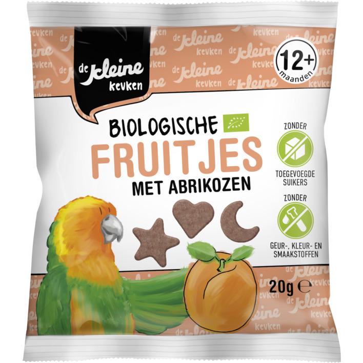 De Kleine Keuken Biologische fruitjes met abrikozen 12m+