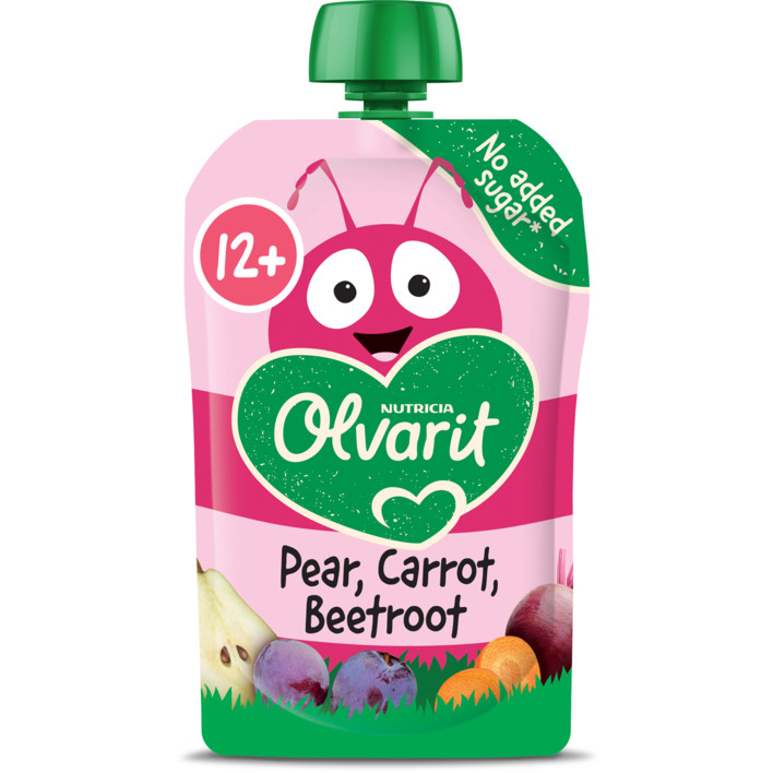 Olvarit Knijpfruit peer wortel rode biet 12m+