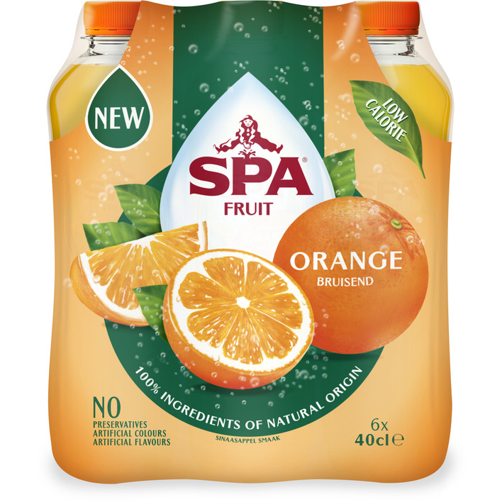 Spa Fruit orange bruisend 6-pack