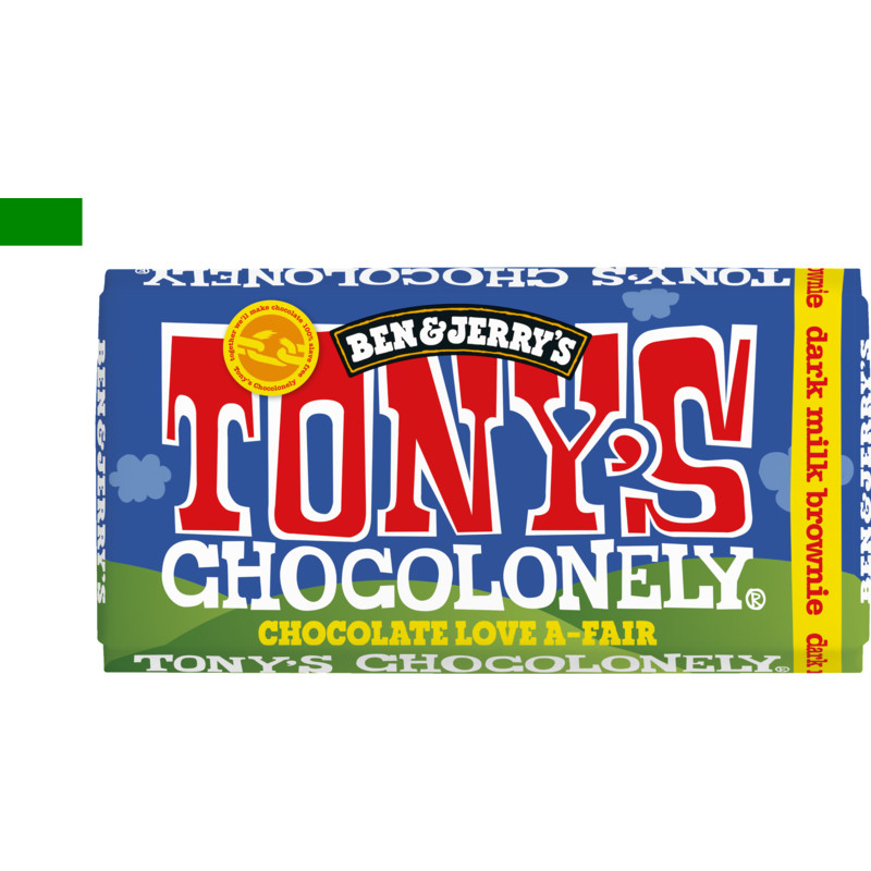 Tony's Chocolonely Reep B&J donkere melk brownie