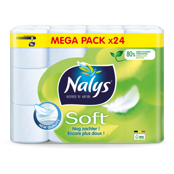 Nalys Toiletpapier soft mega pack