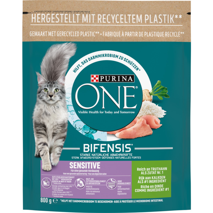 Purina ONE Sensitive rijk aan kalkoen