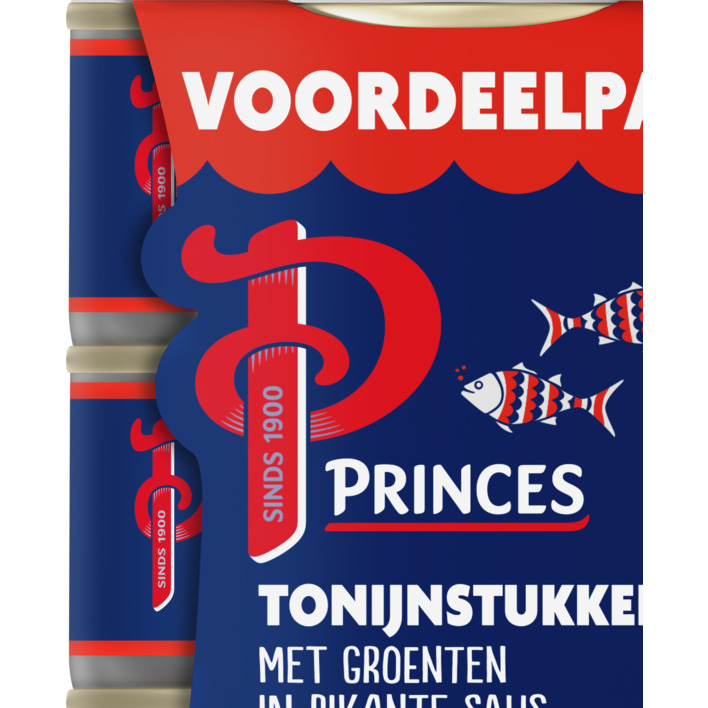 Princes Tonijnstukken groente pikant voordeelpak