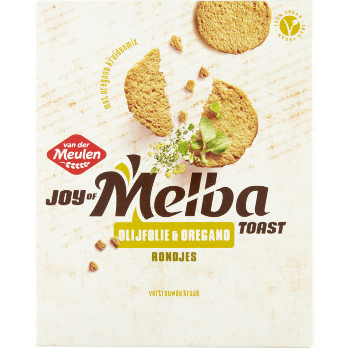 Van der Meulen Melbatoast olijfolie & oregano rondjes