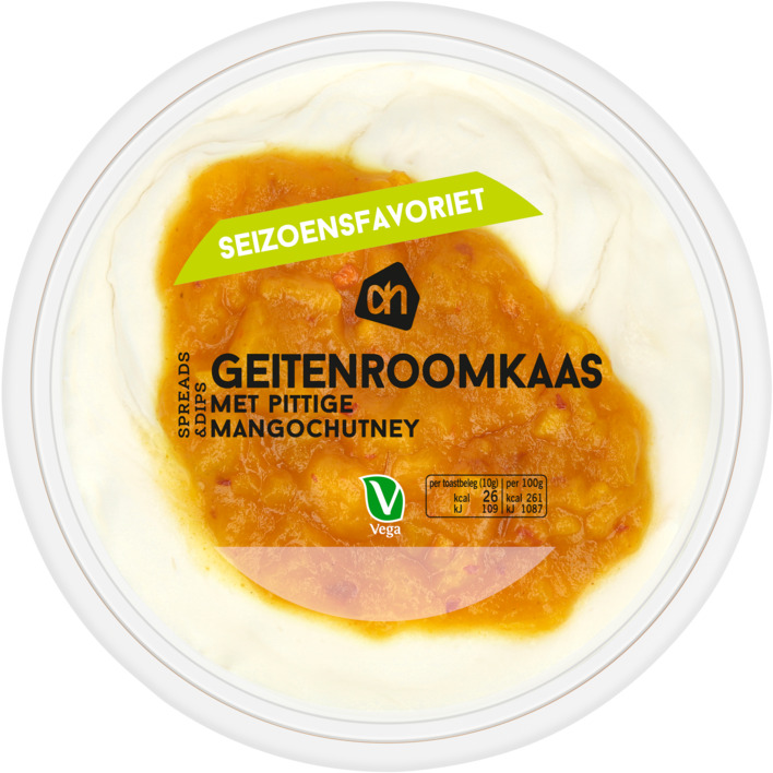 AH Geitenroomkaas pittige mangochutney