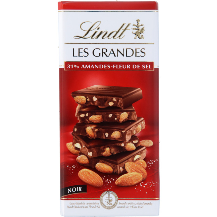 Lindt Les grandes pure chocolade amandel zout