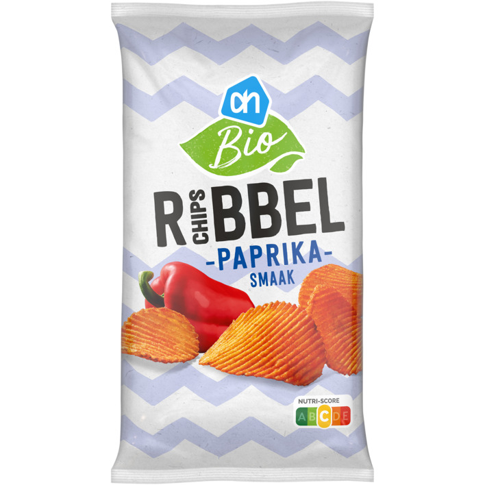 AH Biologisch Ribbelchips paprika smaak