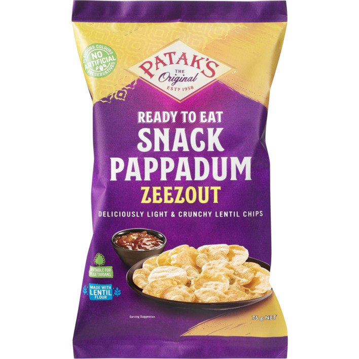 Patak's Pappadum snack lightly salted