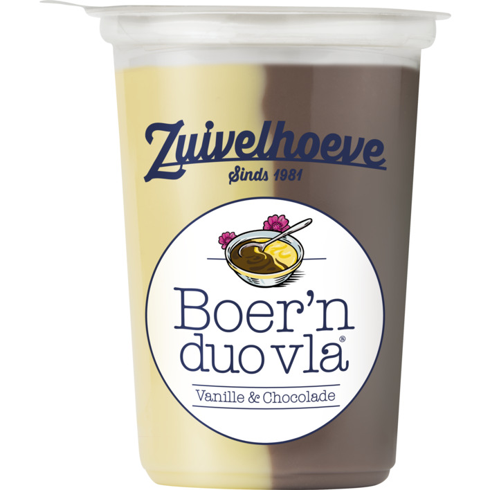 Zuivelhoeve Boer'n duo vla vanille chocolade