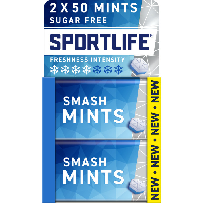 Sportlife Smashmint sugar free mints 2-pack