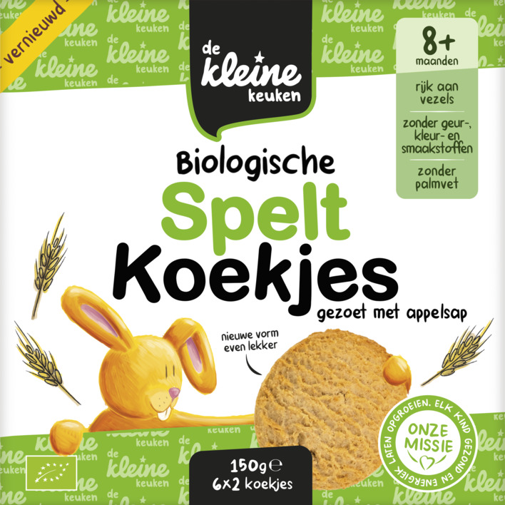 De Kleine Keuken Biologische speltkoekjes 8m+
