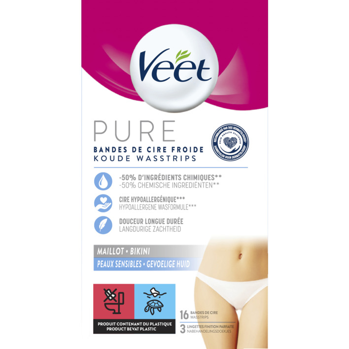 Veet Pure ontharingsstrips bikini gevoelig