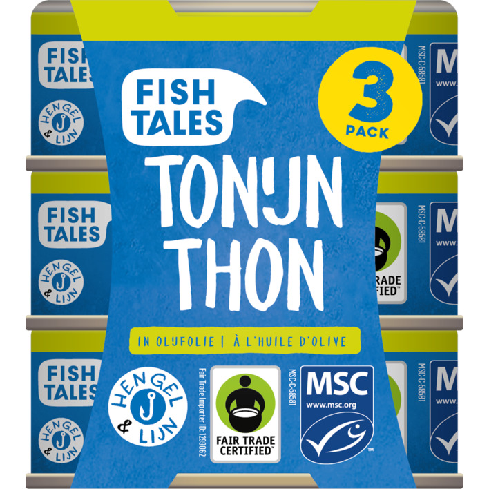 Fish Tales Skipjack tonijn in olijfolie 3-pack