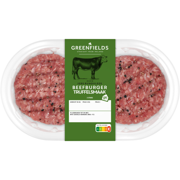 AH Greenfields Beefburger truffelsmaak 2 stuks