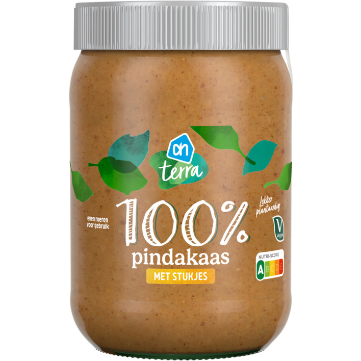 AH Terra Plantaardig 100% pindakaas stukjes