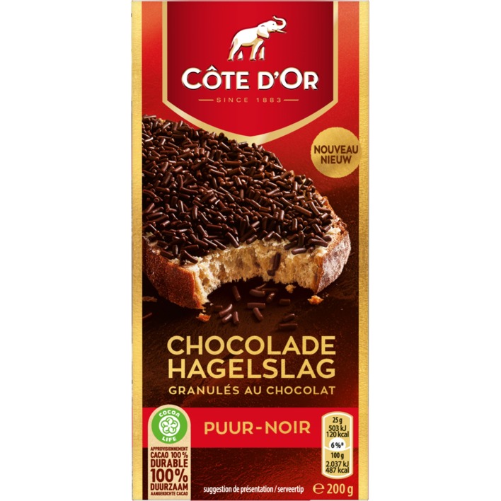 Côte d'Or Chocolade hagelslag puur
