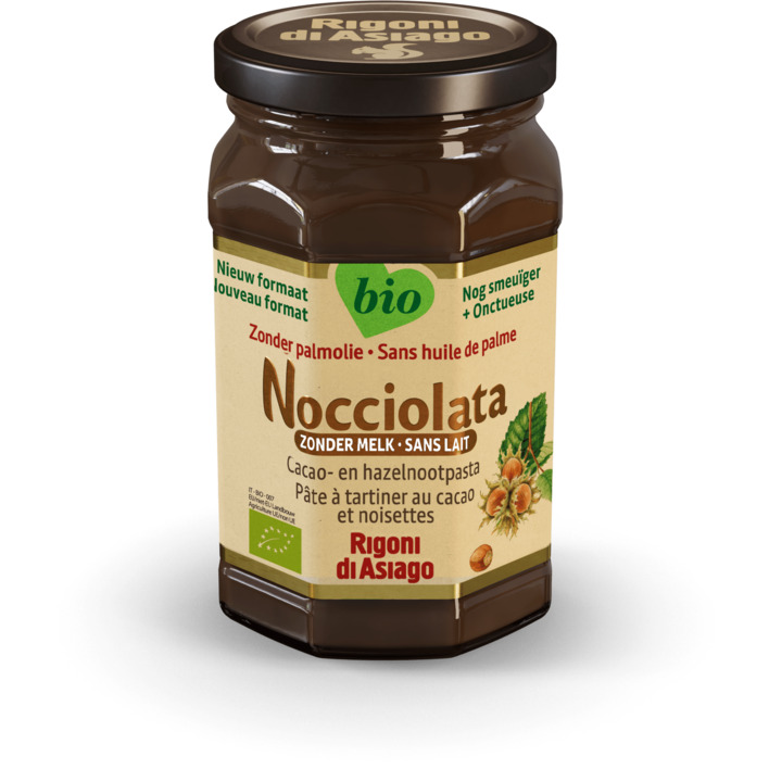 Nocciolata Cacao- en hazelnootpasta zonder melk
