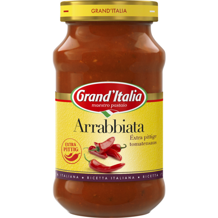 Grand' Italia Arrabbiata éxtra pittige tomatensaus