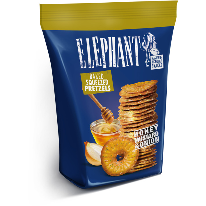 Elephant Pretzels honey mustard & onion