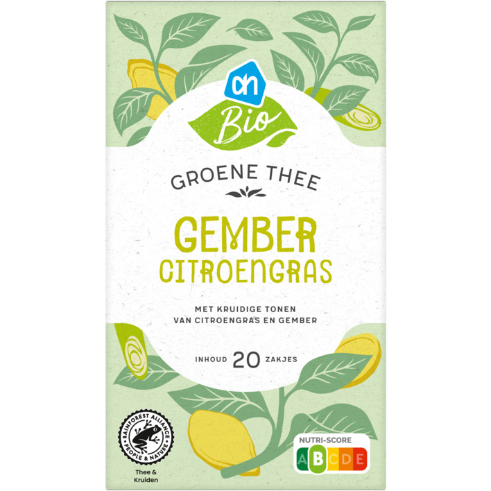 AH Biologisch Groene thee gember citroengras