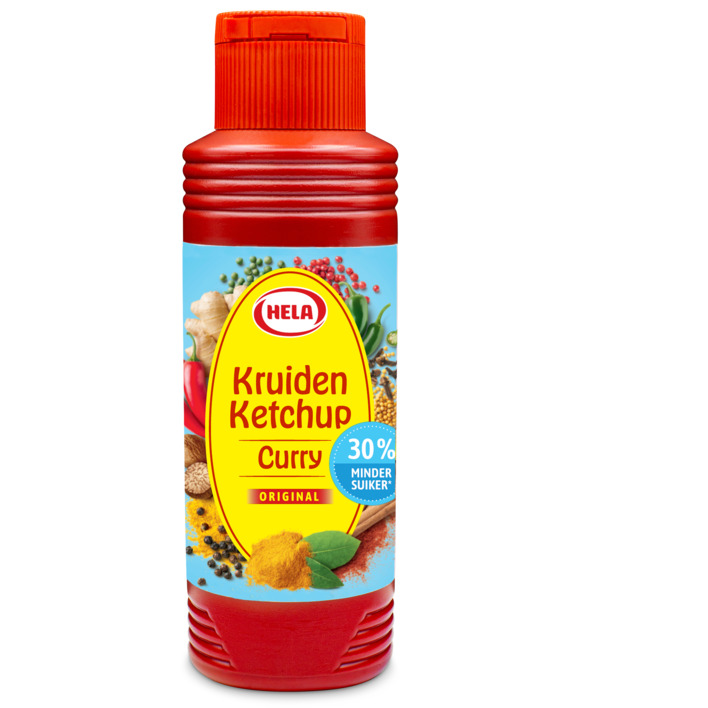 Hela Kruiden ketchup curry 30% minder suiker
