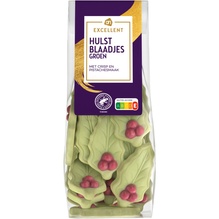 AH Excellent Hulstblaadjes groen crisp pistachesmaak