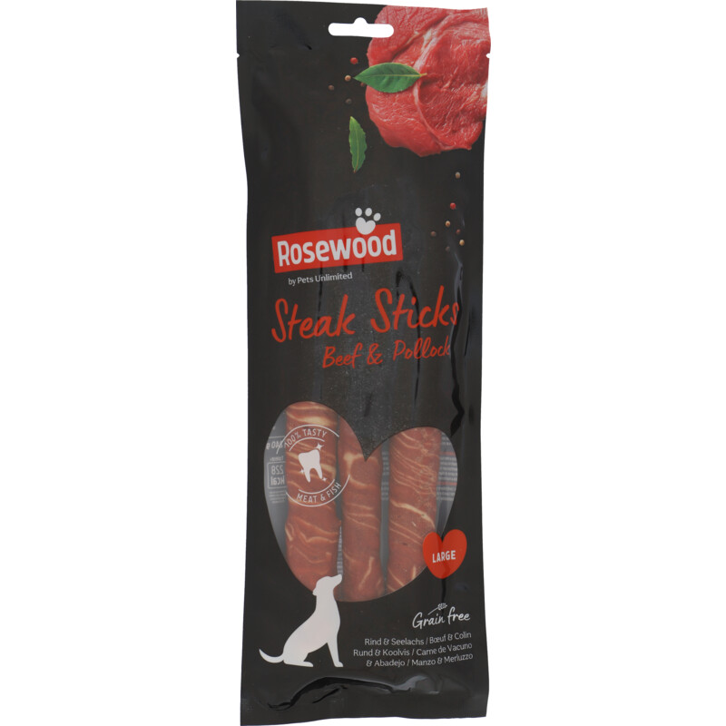 Rosewood Steak sticks beef & pollock large