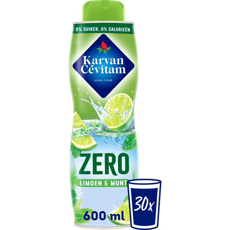 Karvan Cévitam Refresh Zero limoen & munt siroop