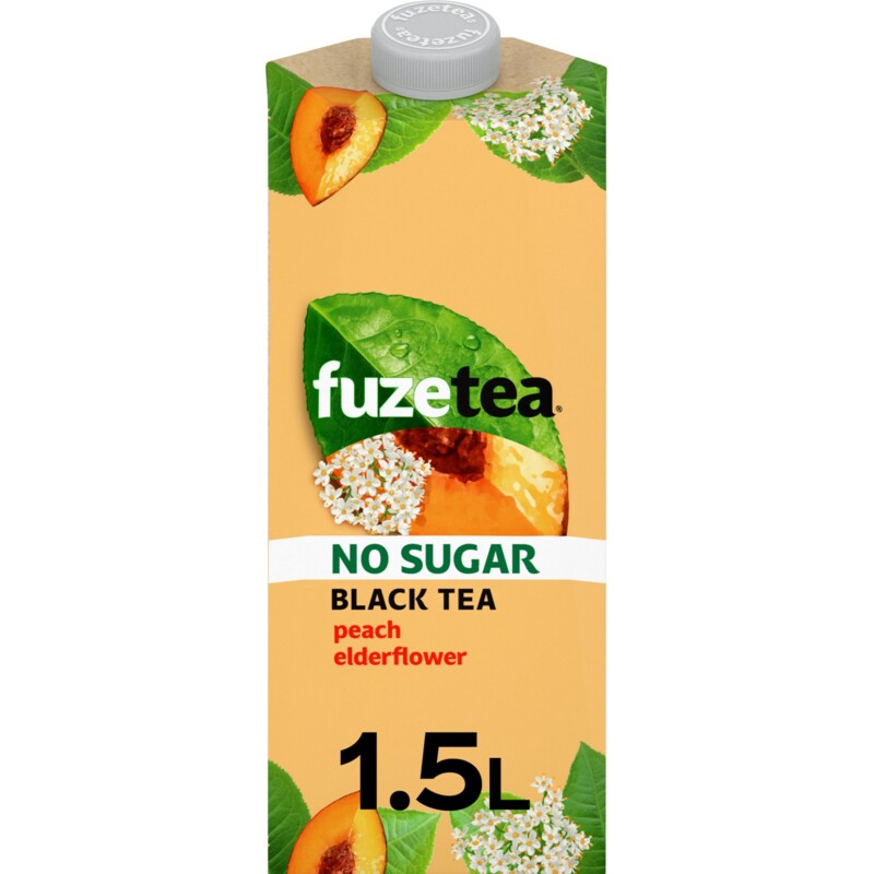 Fuze Tea Black tea peach elderflower no sugar