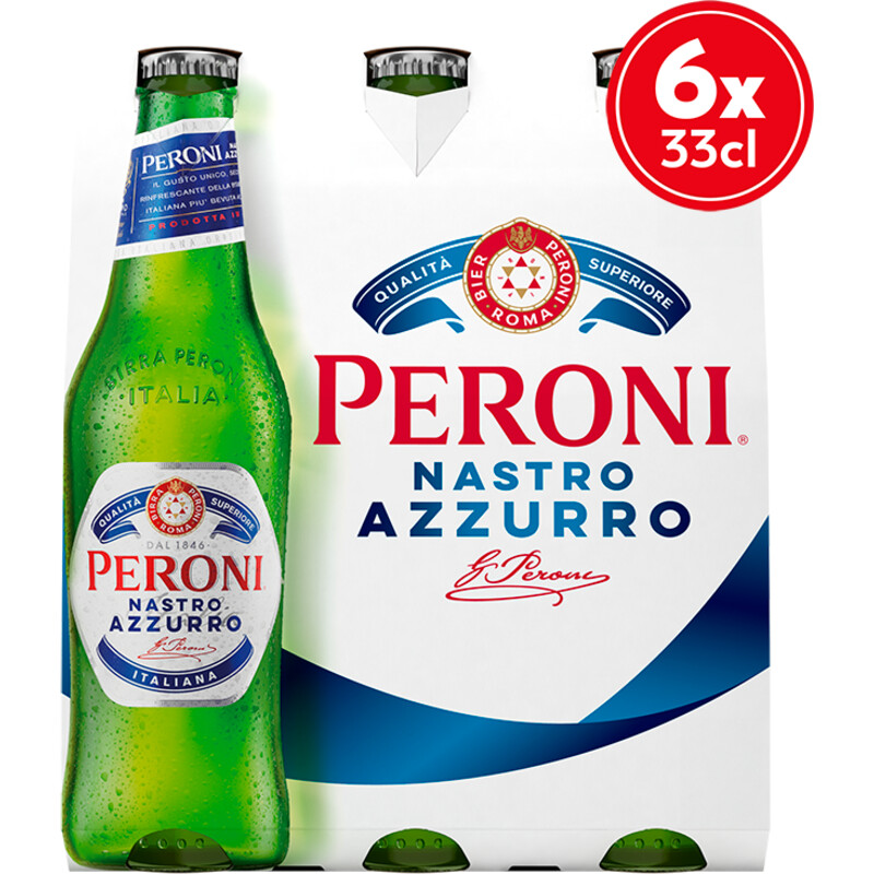 Peroni Nastro azzurro Italiaans bier 6-pack