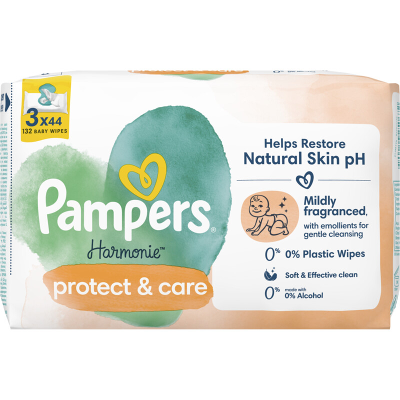 Pampers Harmonie calendula babydoekjes 3-pack