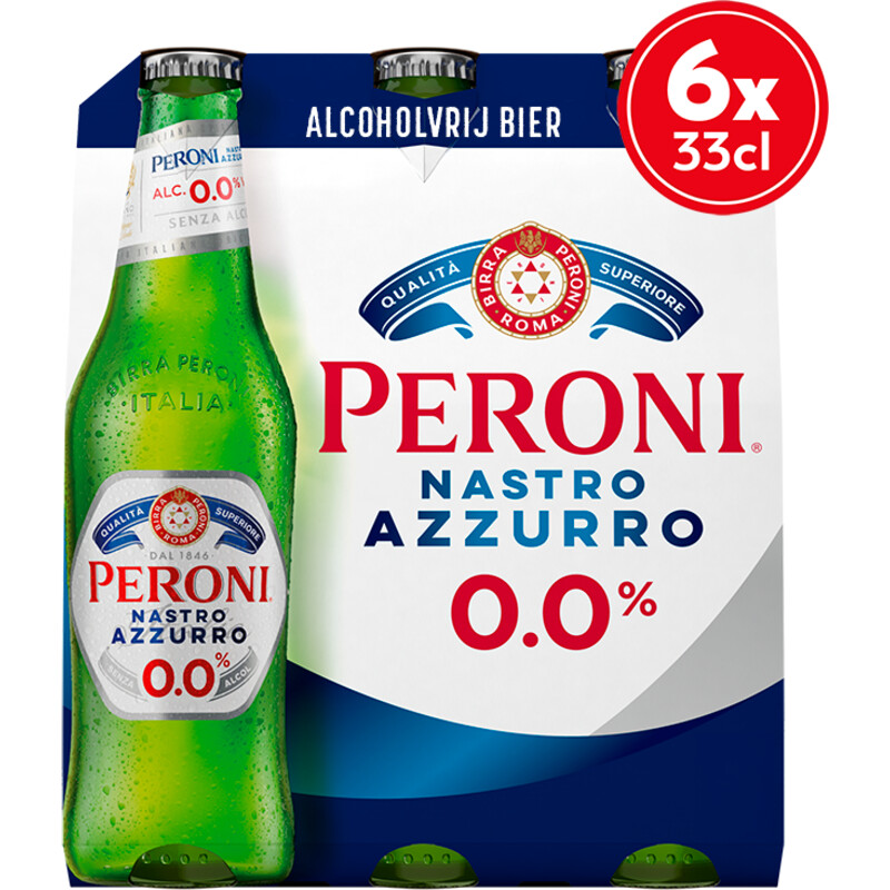 Peroni Nastro azzurro alcoholvrij bier 6-pack