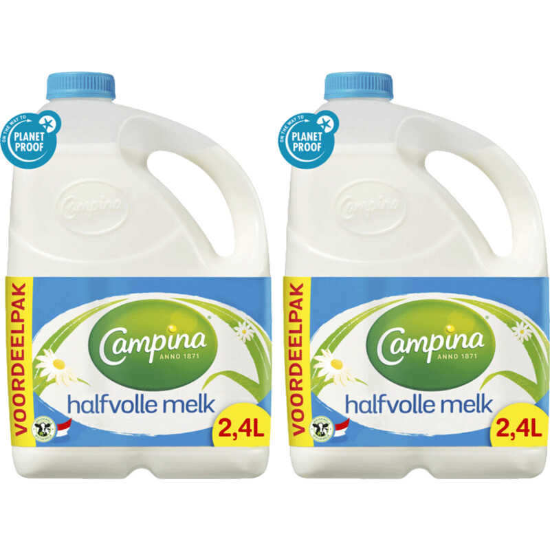 Campina Halfvolle Melk 2,4l 2-pack
