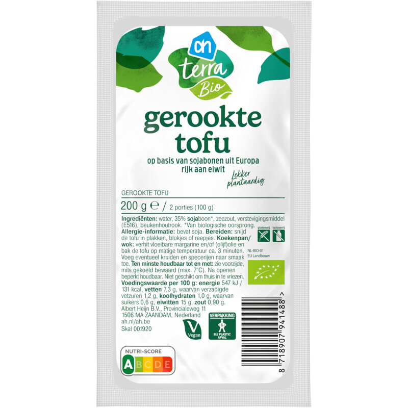 AH Terra Biologische gerookte tofu