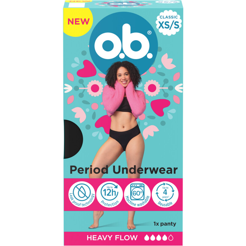o.b. Menstruatie ondergoed maat XS/S