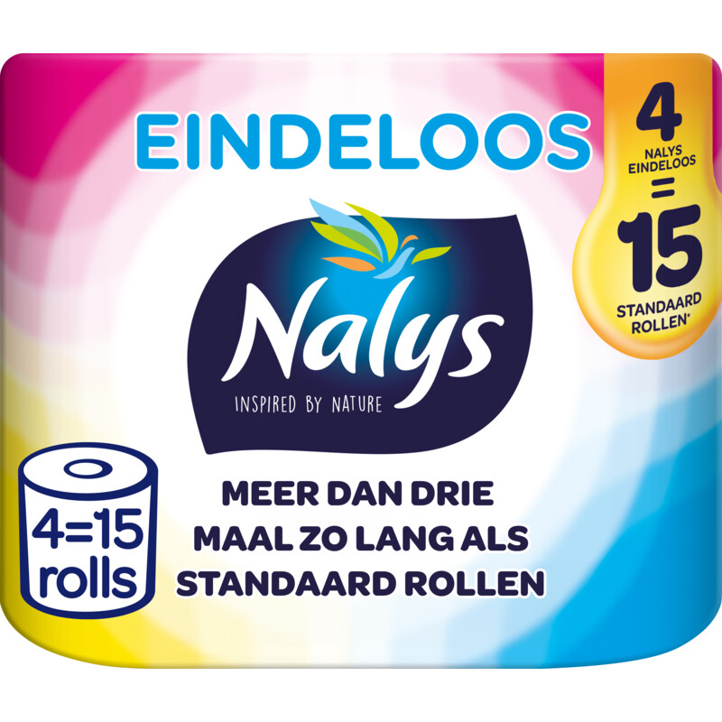 Nalys Eindeloos toiletpapier 2-laags 4=15 rol