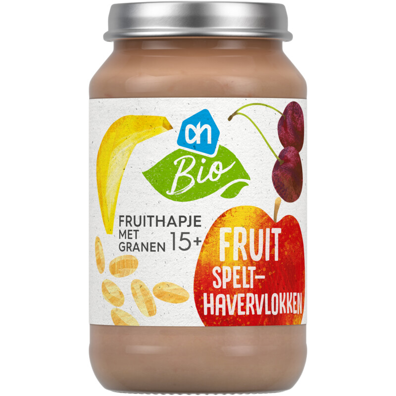 AH Biologisch Fruithapje met spelt en haver 15+