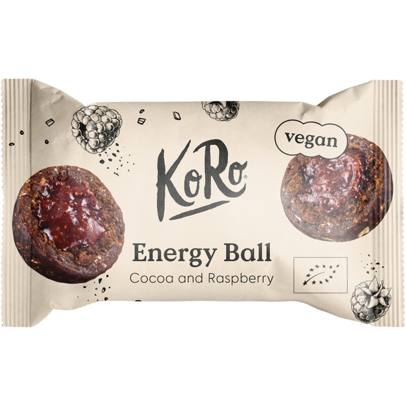KoRo Energy ball chocolate raspberry