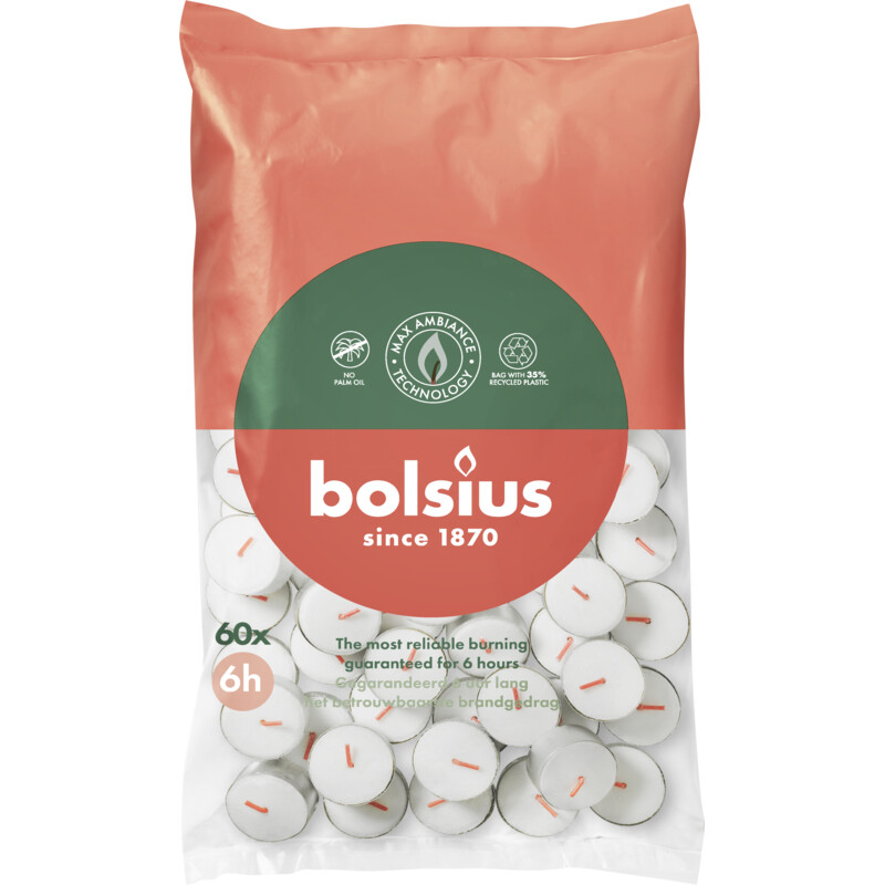 Bolsius Theelicht 6 uur