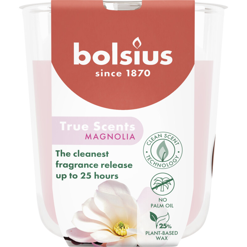 Bolsius True scents geurglas magnolia 8cm