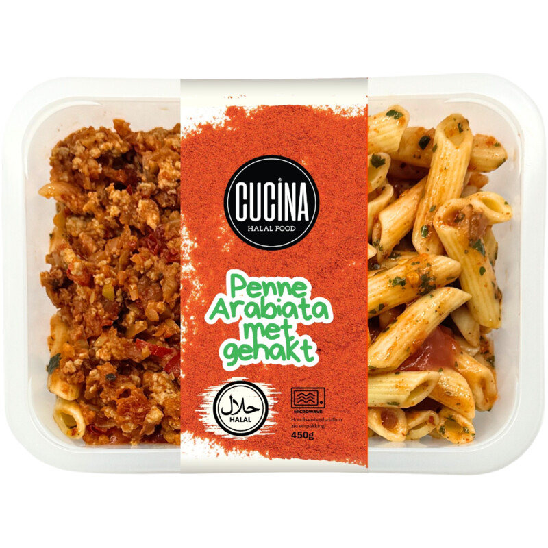 Cucina Penne arabiata met gehakt