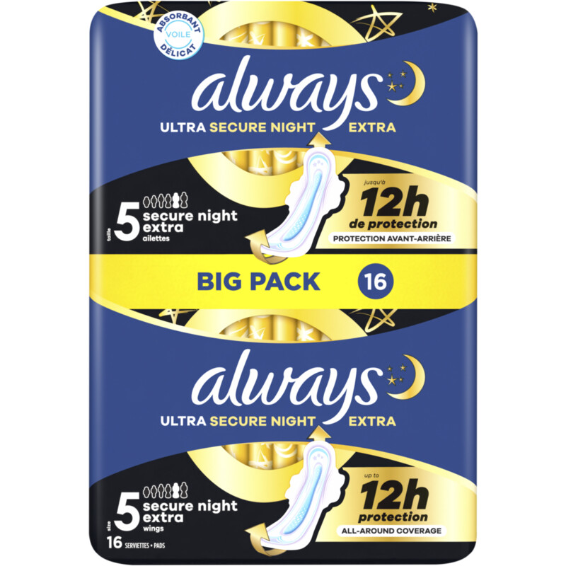 Always Ultra night extra maandverband jumbopack