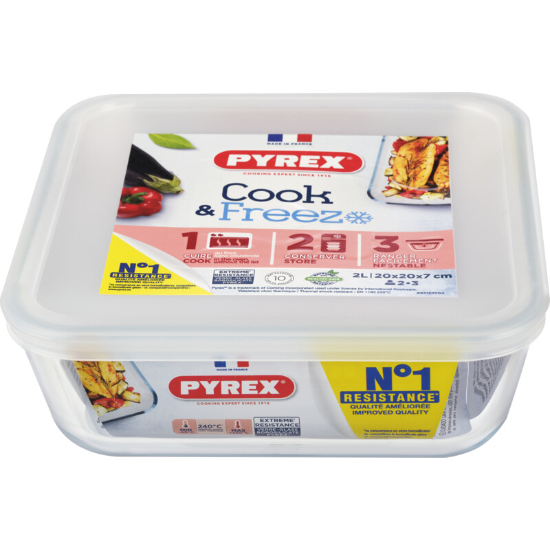 Pyrex Bewaarschaal cook & freeze 2 liter