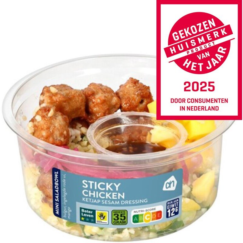 AH Mini saladbowl sticky chicken