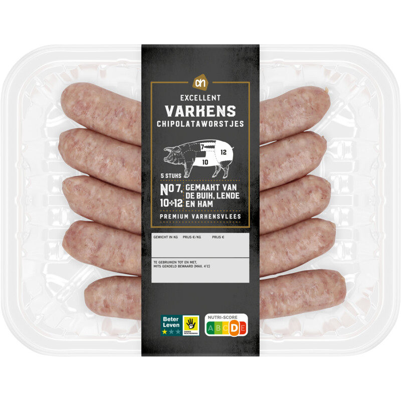 AH Excellent Varkens chipolataworstjes