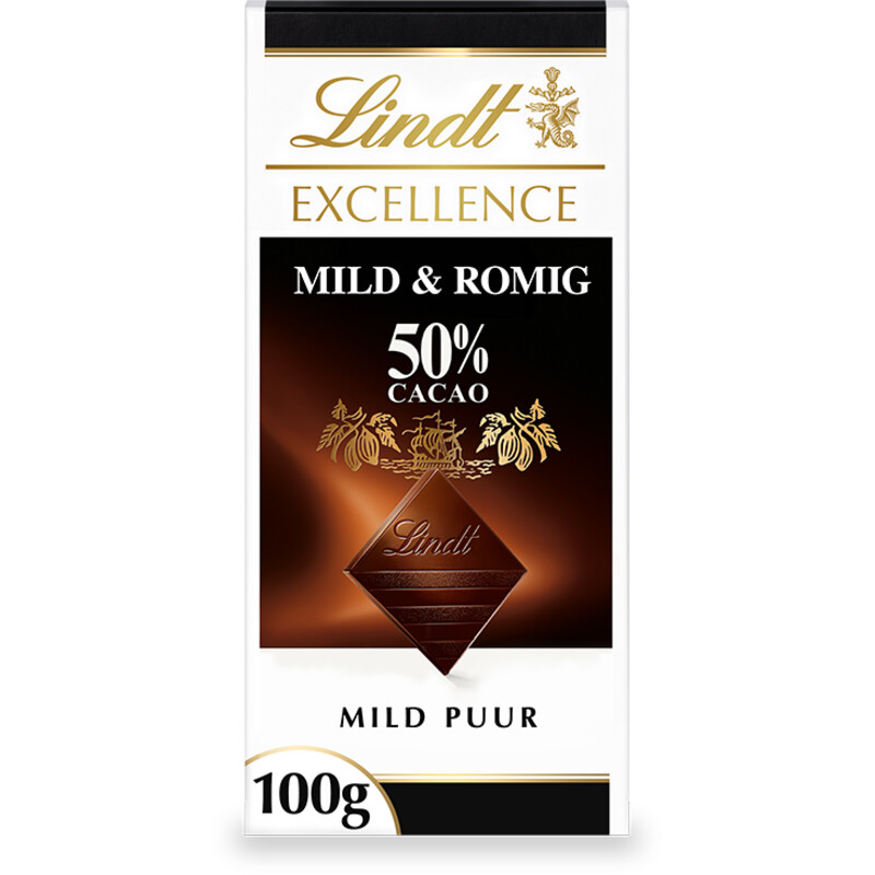 Lindt Excellence reep pure chocolade 50%