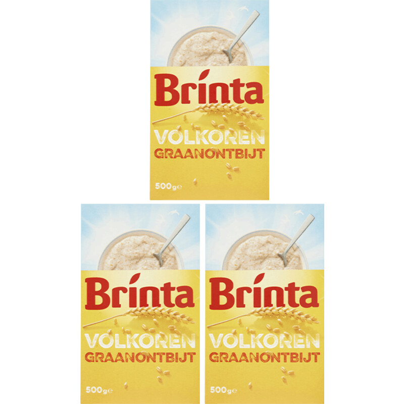 Brinta Volkoren graanontbijt 3-pack