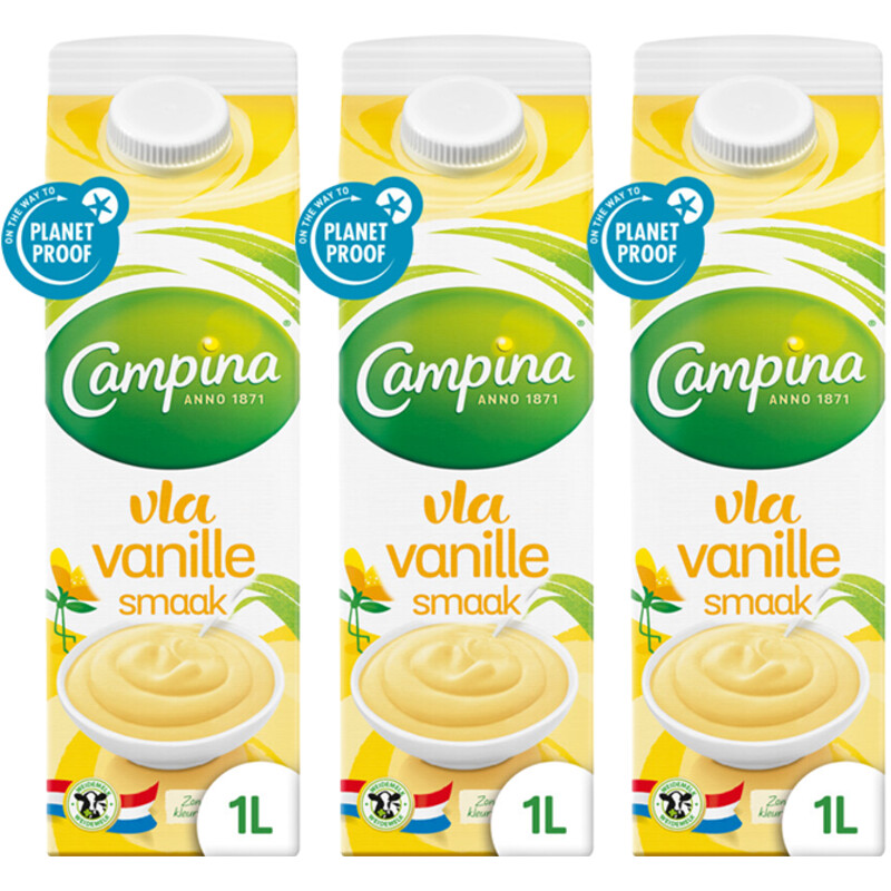 Campina Vanille Vla 1L 3-pack